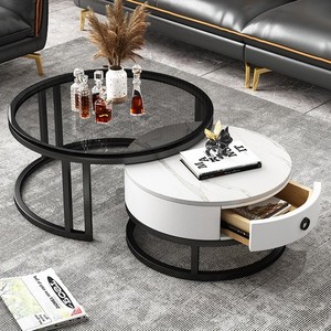 Sản Phẩm Mới Sang Trọng Quán Cà Phê Bằng Đá Cẩm Thạch Nhà Hàng Bảng Bistro Trắng Kim Loại Cơ Sở Thông Tư Bằng Đá Cẩm Thạch Hàng Đầu Ăn Uống Thông Minh Bàn Cà Phê - Product Image 1