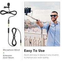Microphone cravate C2 filaire à suppression de bruit, portable, en métal et plastique, pour diffusion YouTube