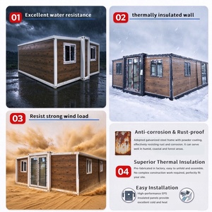 Casa Container Espandibile a Doppia Ala da 40 Piedi, Standard Europei, 3 Camere da Letto, Concetto Open Space, <span class=keywords><strong>Bungalow</strong></span> in Acciaio a Basso Contenuto di Carbonio - Product Image 5