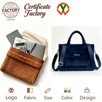 Bolso Minimalista de Terciopelo para Portátil, Funda Protectora Acolchada para Portátil, para Oficina, Escuela, Viajes, Personalizable OEM ODM