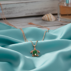 Turtle Design Enamel Necklace Wholesale 925 Sterling Silver Jewelry Fashionable and Elegant <b>Pendant</b> - Product Image 3