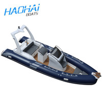 Bateau de pêche de 19 pieds (5,8 m) à coque en V profond, bateau en fibre de verre, bateau-maison, bateau à pontons Hypalon
