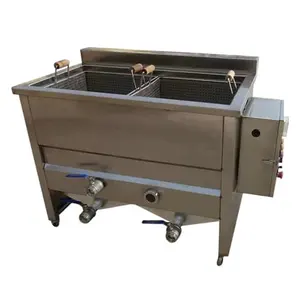 CE certificate removable automatic mesh basket snack batch fryer machine 1 basket 2 basket choice