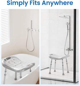 Gezondheid Comfortabele Douche En Badstoel Voor Ouderen En Senioren Veiligheid, Verstelbare Hoogte, Institutionele Kwaliteit - Product Image 4