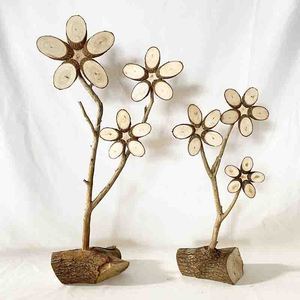Ornements en bois chinois, décorations de jardin, ornements <span class=keywords><strong>Mori</strong></span>, décorations de Pâques, décorations pastorales pour fenêtre, accessoires de décoration de mariage - Product Image 4