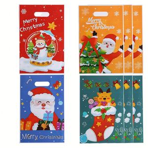 Sacs cadeaux de Noël écologiques en gros, sacs de courses en plastique biodégradable avec logo personnalisé pour la saison des fêtes et la vente au détail - Product Image 1