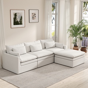 Ensemble de meubles modulaires pour salon VOXHOME, en tissu microfibre moderne, de qualité nuage, avec éponge, à combiner librement - Product Image 2