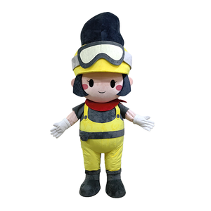 कारखाने कस्टम उच्च गुणवत्ता वाले एवा कार्टून लड़की कॉस्प्ले ब्रांड विज्ञापन प्रचार प्लश शुभंकर शुभंकर पोशाक कस्टम लोगो वयस्क यूनिसेक्स - Product Image 2