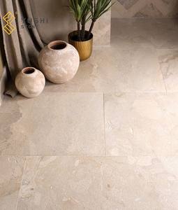 MIYA STONE Carreaux en pierre calcaire naturelle écologiques et durables, finition vieilli, pour la décoration intérieure et extérieure des sols de salles de bain, cuisines et halls modernes - Product Image 2