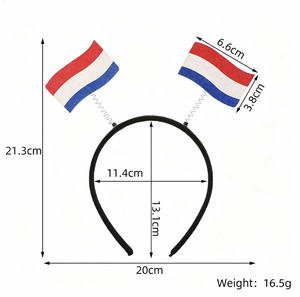 Diadema con bandera, impresión digital, foto realista <span class=keywords><strong>de</strong></span> bandera nacional, sin piezas metálicas, segura - Product Image 4