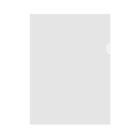 Carpeta transparente en forma de L, organizador de documentos A4, funda para archivos extra gruesa