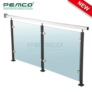 Deck Black Post Balustrade Handrail Stainless <strong>Steel</strong> Balcony Glass <strong>Railing</strong> - Product Image 2