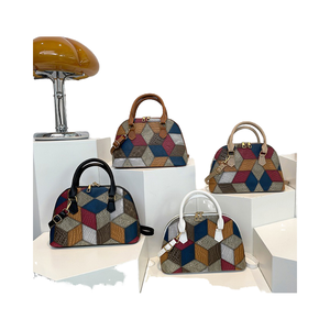 Bolso Tote Casual de Mujer, Nuevo Estilo 2025, Moderno y a la Moda, con Bloques de Color, Bolso de Mano de PU con Cierre de Cremallera - Product Image 1