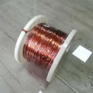 Fio de cobre esmaltado plano, fio de cobre retangular fino para gerador pequeno