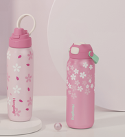 Gourde isotherme en acier inoxydable Hong Ling, plusieurs couleurs disponibles, design printemps, 17/22/25 oz