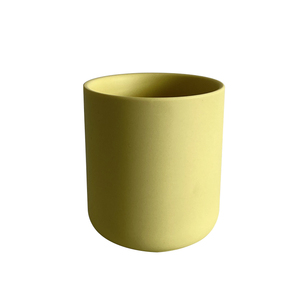 Venta al por mayor de lujo barato blanco esmerilado vela soporte recipiente de cerámica mate decoración del hogar cera de soja cerámica velas tarros - Product Image 1