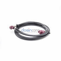Cable Automotriz HSD de 4 Pines, Conector Hembra en Ángulo Recto a Conector Hembra Recto, Código D, para Cámara de Coche