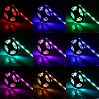 Tira de Luces LED RGB Flexible de 5V 3535, 1/2/3/4/5/10/15m con Control Remoto IR de 24 Teclas, Tira de Luces LED para Decoración de Interiores