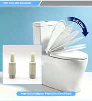 Amortisseur universel de remplacement pour couvercle de toilettes 18MM à fermeture douce, qualité Xiamen, réglable (avec ou sans tube) F1801-01