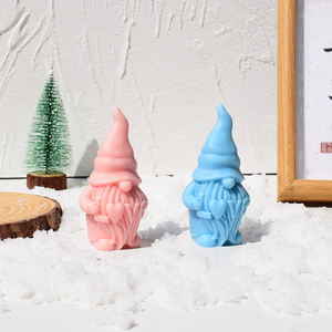 Moldes de Silicona para Velas 3D, Moldes de Silicona para Velas de Navidad con Diseño de Santa Claus y Duende, Decoración Invernal DIY, Molde para Velas - Product Image 5