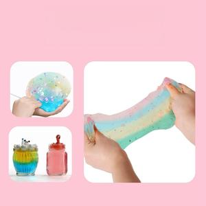 CHENXI Kids Educational Toy Unicorn Beads Accessories DIY Slime <b>Kit</b> Rainbow <b>Crystal</b> Mud Putty Slime - Product Image 2
