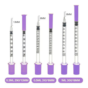 <span class=keywords><strong>Jeringa</strong></span> de <span class=keywords><strong>Insulina</strong></span> Estéril de Grado Médico de 0.5-1 ml, U40 <span class=keywords><strong>U100</strong></span>, Tapa Naranja y Morada, <span class=keywords><strong>Jeringa</strong></span> Desechable para Inyección de <span class=keywords><strong>Insulina</strong></span> Humana y Veterinaria - Product Image 4