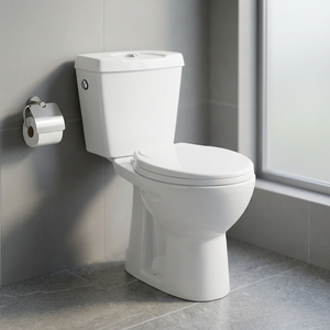 Ensemble WC deux pièces en porcelaine pour salle de bain, avec siège de toilette occidental et asiatique - Product Image 1