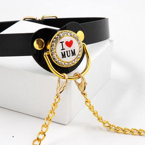 Novedad lindo PU chupetes boca mordaza entrenamiento Oral fetiche Bondage Correa boca abierta mordaza para perros esclavos y parejas - Product Image 3