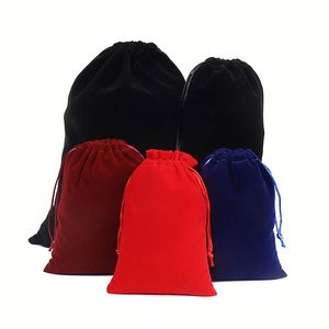 Sac cadeau en velours à cordon personnalisé pas cher avec logo pour emballage de bijoux - Product Image 3