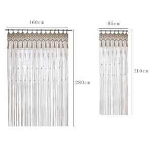Tenda in macramè di cotone boemia personalizzabile di grandi dimensioni per tenda a onde per porte e finestre - Product Image 1
