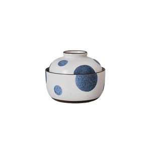 High Quality Small <b>Ceramic</b> Ball Type Stew <b>Pot</b> and Dessert Bowl with Lid for Parties - Product Image 1