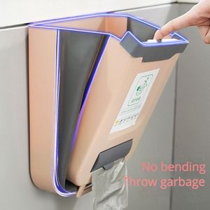 Hanging Recycle Rubbish Foldable Waste <b>Bin</b> Collapsible Small Garbage Dustbin <b>Kitchen</b> <b>Plastic</b> Trash Can Custom Logo - Product Image 4