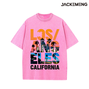 T-shirt Oversize in Cotone Lavato con Stampa '<span class=keywords><strong>Los</strong></span> <span class=keywords><strong>Angeles</strong></span> California' e <span class=keywords><strong>Foto</strong></span>, Stile Retrò Streetwear, Maglietta Casual, Magazzino USA - Product Image 5