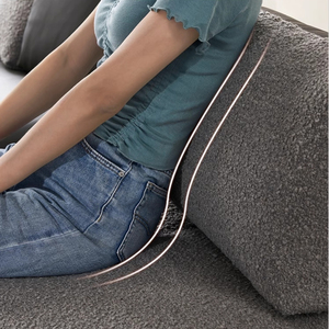 أريكة إيطالية بسيطة على شكل حرف L بدون ظهر أو مسند للذراعين، مصنوعة من القماش أو الجلد الأصلي أو الإسفنج، أريكة سرير للمنزل بأرجل خشبية - Product Image 6