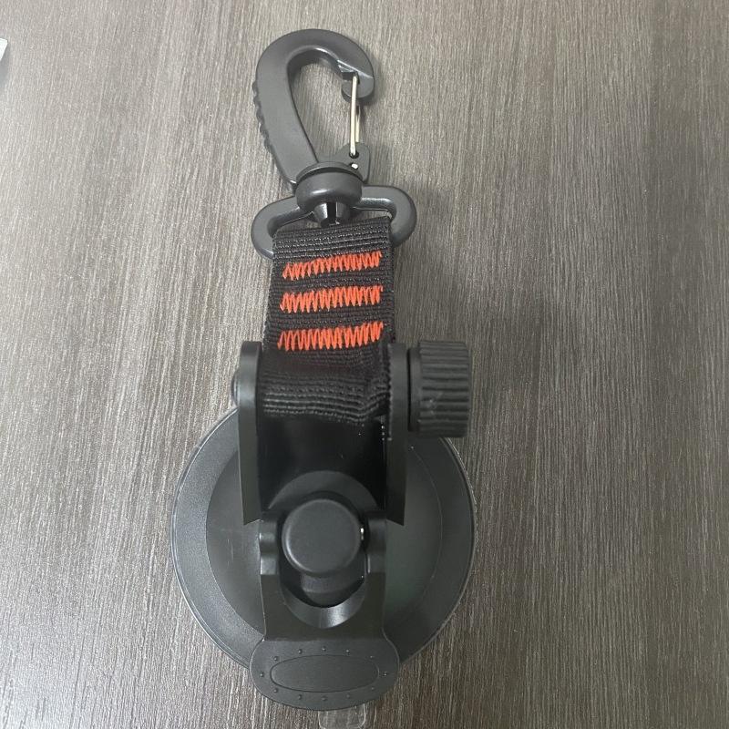 ตะขอสีดำทรงกลมพร้อมถ้วยดูดสุญญากาศหมุนได้