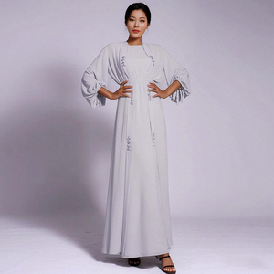 Ramadan EID Islamic Abaya Set 2 Piece: Frente Aberta Diamante <span class=keywords><strong>Cardigan</strong></span> Vestido para Modestas Mulheres Muçulmanas - Product Image 5