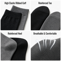 Chaussettes mi-mollet décontractées pour hommes, couleur unie, en coton peigné de qualité supérieure, douces et respirantes, idéales pour l'été – Fabrication OEM de haute qualité