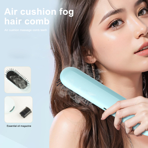 고품질 가정용 휴대용 무선 USB 충전 플라스틱 나일론 스트레이트 마사지 헤어 빗 에센셜 오일 - Product Image 2