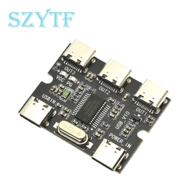 Raspberry Pi 4/5 TYPE-C USB HUB USB2.0 Hub Usb Expansion Module with Power Port