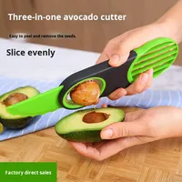 3-in-1 avocado-snijder, -ontpitter en -snijder, handmatig fruitgereedschap, kiwi-schiller, keukenhulpje, saladevoorbereider