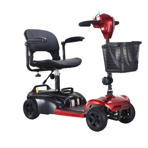 Scooter eléctrico de cuatro ruedas para personas mayores y discapacitadas, engranaje ajustable, aleación de aluminio roja, 1080x480x940mm - Product Image 1