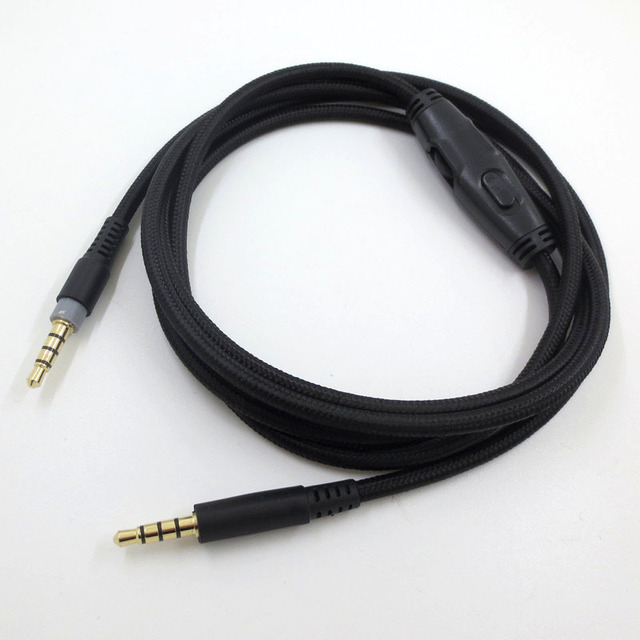HYPER X Cloud Alpha Gaming Headset Replacement Audio Cable Male Male 3.5mm Braided Rope PVC Jacket Gold Plated Conductor