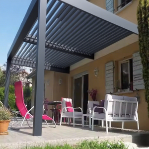 Gazebo Pergola de haute qualité toit à persienne motorisé bâtiment de jardin étanche pergola extérieure en aluminium bioclimatique <span class=keywords><strong>5x3</strong></span> - Product Image 1