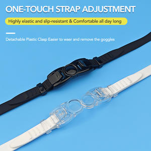 Lunettes de natation universelles pour adultes, grande monture, anti-buée, haute qualité, vente en gros d'usine, blanc et noir - Product Image 5