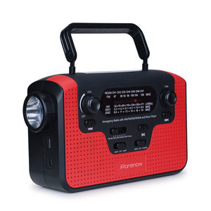 Radio de Emergencia Portátil con Manivela Solar de 2000 mAh, Linterna USB, Radio AM/FM, Alerta Meteorológica NOAA, Función SOS, Incluye Reloj y Correa - Product Image 1