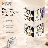 Présentoir de style moderne à structure rotative, haute visibilité, en acrylique premium pour lunettes, idéal pour les magasins de détail et les expositions