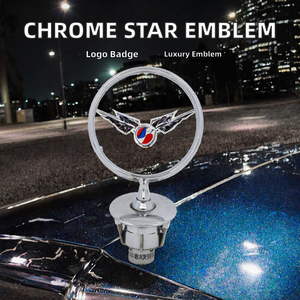 Emblème de capot chromé en forme d'étoile, badge métallique personnalisé de luxe pour W163/W204/W212/W210/W220/W24/C200/C200L - Product Image 2