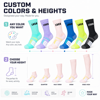 Chaussettes de sport mi-mollet en coton personnalisées avec logo, unisexe, design gratuit, pour le basketball, la course et l'entraînement