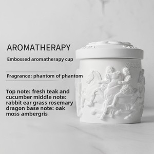 Bougies parfumées d'aromathérapie de soja en relief vintage Beaux pots de bougies en plâtre 25H Temps de combustion pour les mariages Saint Valentin - Product Image 5