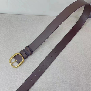 <span class=keywords><strong>Cintura</strong></span> da <span class=keywords><strong>Donna</strong></span> in Vera Pelle di Vacchetta di Alta Qualità, Stile Casual, <span class=keywords><strong>Marrone</strong></span> <span class=keywords><strong>Scuro</strong></span>, Larga, Design Retrò - Product Image 2